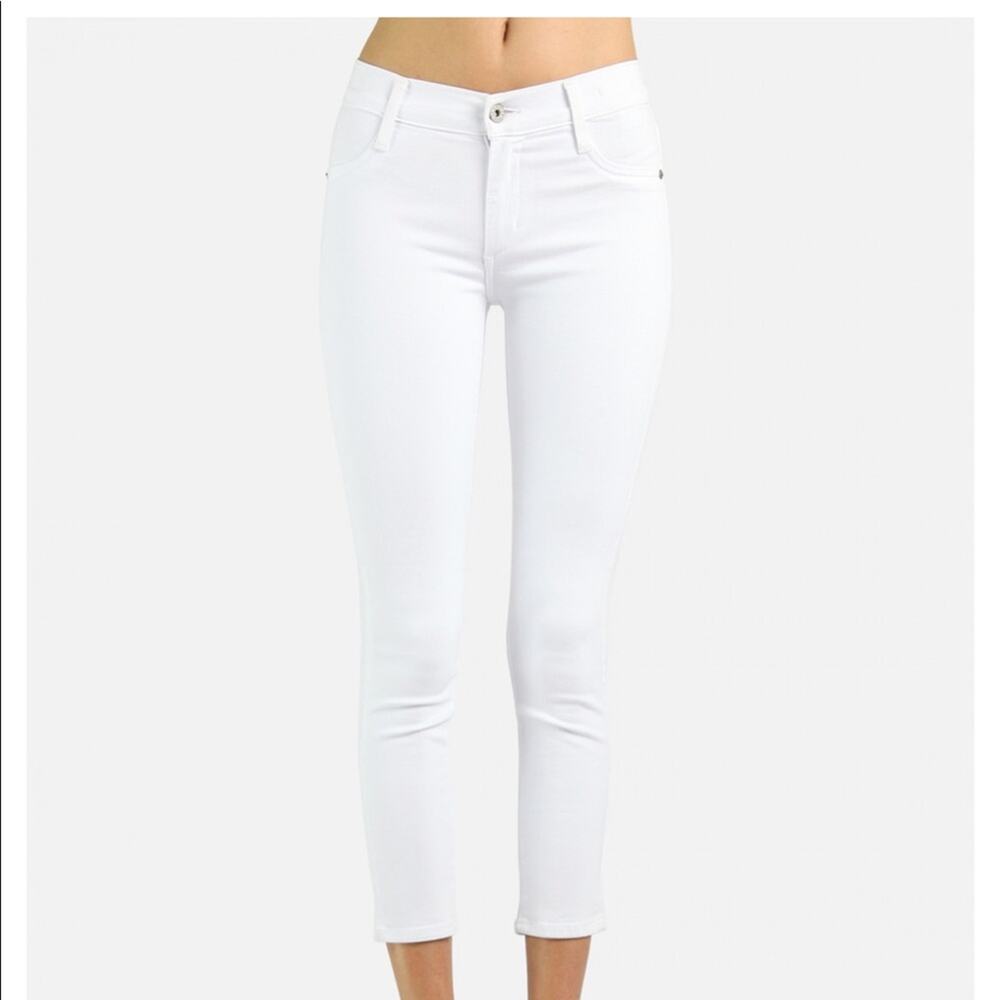 James Jeans twiggy crop white denim skinny ankle 29